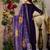 Purple  Designer Straight Kurti Pant Dupatta Set With Embroidery And Hand Work