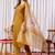 Mustered  Designer Straight Kurti Pant Dupatta Set With Embroidery And Hand Work