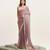 Lavender sequin satin party wear saree for women with blouse piece