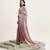 Lavender sequin satin party wear saree for women with blouse piece