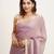 Lavender sequin satin party wear saree for women with blouse piece
