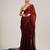 Maroon sequin organza saree with fancy work and  blouse