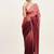 Ombre satin saree with beads work and stylish blouse piece