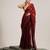Maroon sequin organza saree with fancy work and  blouse