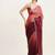 Ombre satin saree with beads work and stylish blouse piece