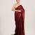Maroon sequin organza saree with fancy work and  blouse