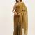 Metallic satin saree with beads & stone work and designer blouse