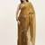 Metallic satin saree with beads & stone work and designer blouse
