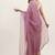 Lavender solid tissue saree with stylish tassels and blouse