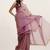 Lavender solid tissue saree with stylish tassels and blouse