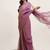 Lavender solid tissue saree with stylish tassels and blouse