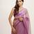 Lavender solid tissue saree with stylish tassels and blouse