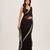 Black sequin brasso saree with fancy pallu and blouse