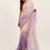 Peach sequin tissue saree for wedding events with attached blouse