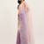 Peach sequin tissue saree for wedding events with attached blouse
