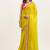 Metallic yellow sequin satin party saree with  blouse
