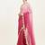 Pink sequin chiffon festival saree with designer blouse