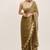 Metallic green sequin tissue saree for women with blouse