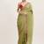 Green sequin tissue saree designer wedding wear with blouse