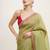 Green sequin tissue saree designer wedding wear with blouse