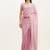 Pink beads & stones silk saree for wedding look with blouse