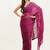 Purple beads brasso saree for festive occasions with blouse