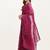 Purple beads brasso saree for festive occasions with blouse