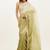 Green sequin chiffon saree for women daily/festival use with blouse