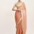 Peach satin saree with sequin work and  blouse