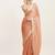Peach satin saree with sequin work and  blouse