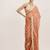 Peach satin saree with sequin work and  blouse