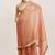 Peach satin saree with sequin work and  blouse