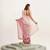Pink tissue saree with beads & stones embellishment and blouse