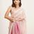Pink tissue saree with beads & stones embellishment and blouse