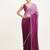 Purple satin saree with embellished beads and blouse piece