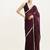 Purple chiffon saree with beads embellishment and blouse