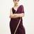 Purple chiffon saree with beads embellishment and blouse