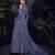 Dark lavender heavy chinon with embroidery stitched gown (free size)