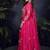 Pink heavy chinon with embroidery stitched gown (free size)