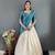 Teal Tissue Silk Embroidery Lehehga Choli Set