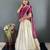 Wine Tissue Silk Embroidery Lehehga Choli Set