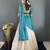 Teal Tissue Silk Embroidery Lehehga Choli Set