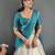 Teal Tissue Silk Embroidery Lehehga Choli Set