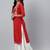 Women's Rayon Rajasthani Bandhej Printed Mirror Work A-Line Kurti With Sharara Set