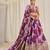 BABY PINK ZARI SEQUINS EMBROIDEREY FLORAL PRINTED ORGANZA LEHENGA CHOLI