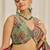 BEWITCHING PARROT GREEN ZARI DORI AND SEQUINS EMBROIDEREY FLORAL PRINTED ORGANZA DESIGNER PARTY FESTIVAL LEHENGA CHOLI