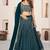 CHARMING GREEN SEQUINS & ZARI EMBROIDERED GEORGETTE DESIGNER BRIDAL WEDDING & PARTY WEAR FESTIVAL SEMI STITCHED LEHENGA