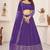 GORGEOUS VIOLET SEQUINS & ZARI EMBROIDERED GEORGETTE DESIGNER BRIDAL WEDDING & PARTY WEAR FESTIVAL SEMI STITCHED LEHENGA