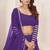 GORGEOUS VIOLET SEQUINS & ZARI EMBROIDERED GEORGETTE DESIGNER BRIDAL WEDDING & PARTY WEAR FESTIVAL SEMI STITCHED LEHENGA