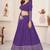 GORGEOUS VIOLET SEQUINS & ZARI EMBROIDERED GEORGETTE DESIGNER BRIDAL WEDDING & PARTY WEAR FESTIVAL SEMI STITCHED LEHENGA
